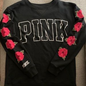 Victoria’s Secret PINK Embroidered Roses Sweater